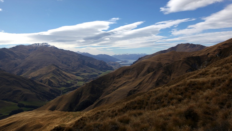 View Down the Motatapu Valley to Lake Wanaka