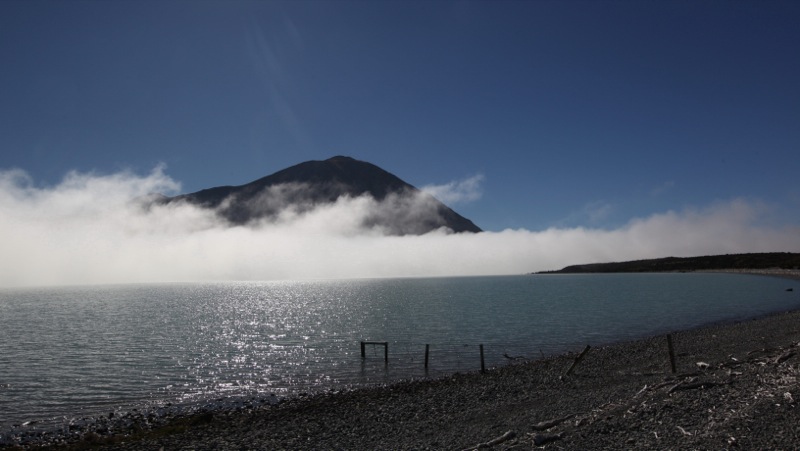 Ben Ohau towering above parting mist