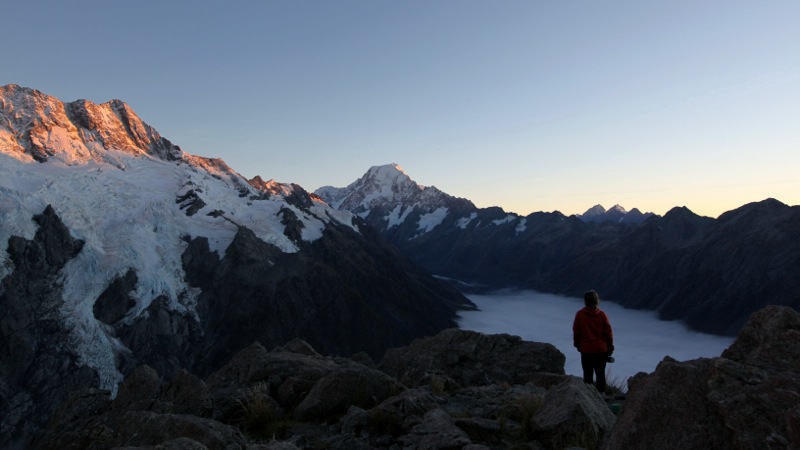 Dawn Breaks Over the Biggest Mountain in NZ