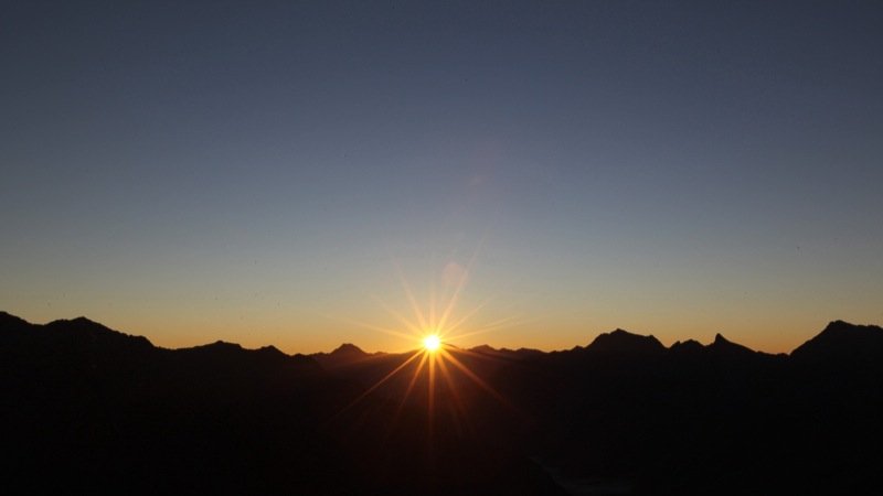 Sun Rising Over the Ridge