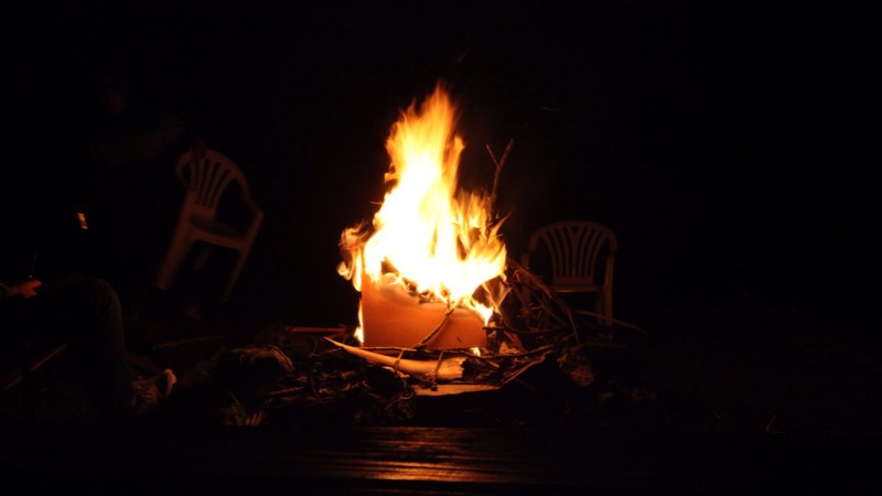 Bonfire night campfire