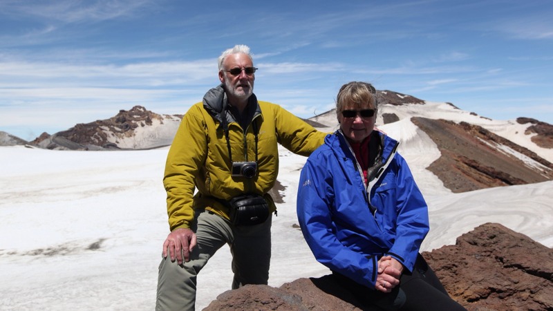 Mum and Dad on the Top of Mount Ruapehu 
