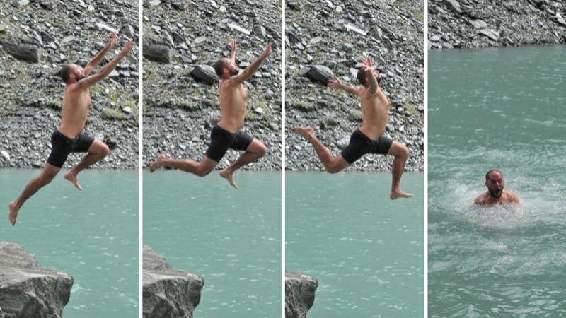 Nico Swan Diving into Lake Castalia frame by frame